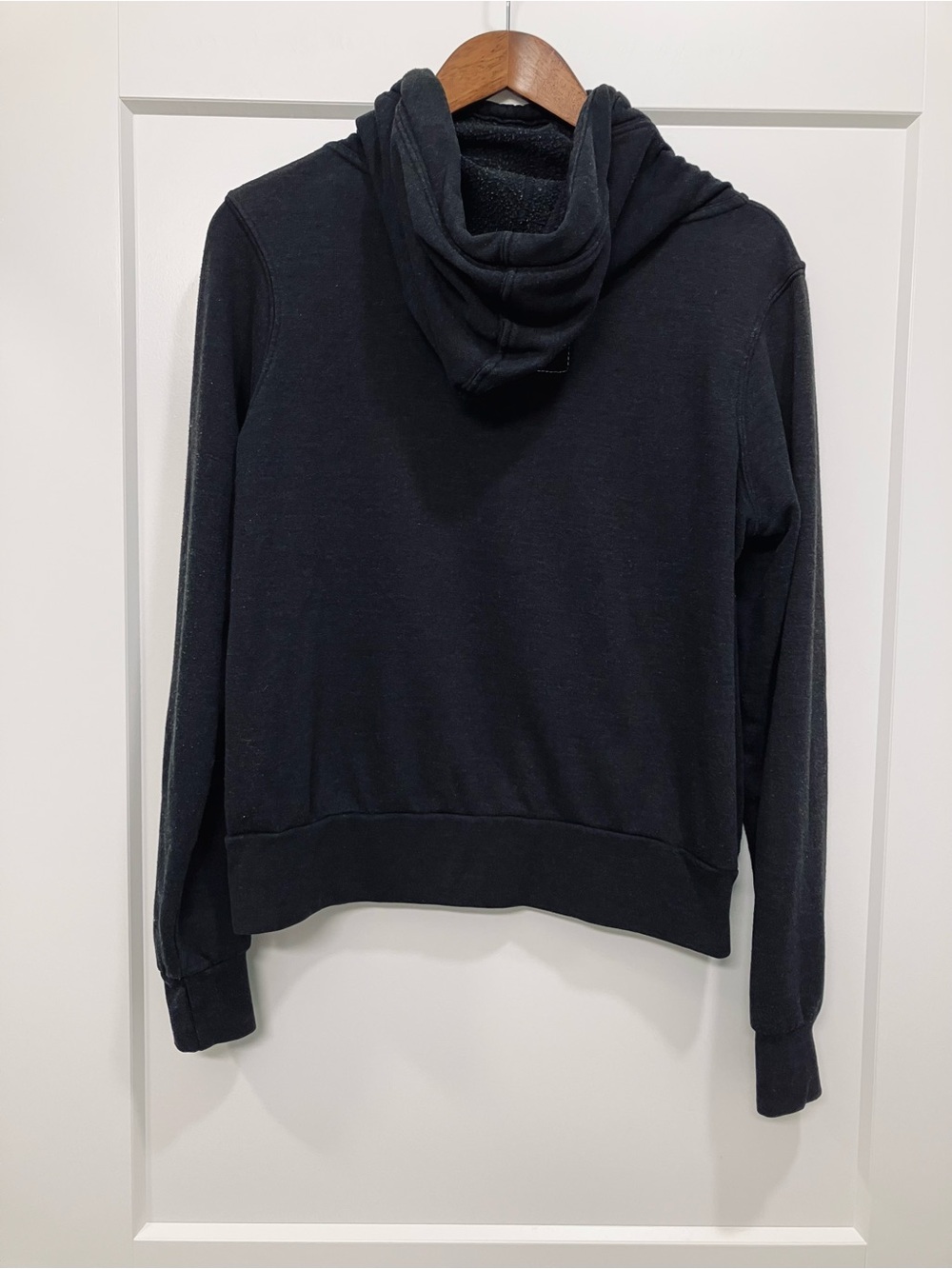 Aviator Nation Ninja Hoodie Charcoal Black Funnel Neck Zip Pocket Size Small - Picture 6 of 9